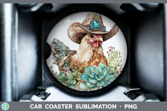 GorgeousWestern Cowboy Car Coaster design.