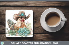 GorgeousWestern Cowboy Square Coaster design.