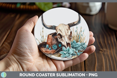 GorgeousWestern Cowboy Round Coaster design.