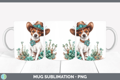 GorgeousWestern Cowboy Dogs Mug Wrap design.