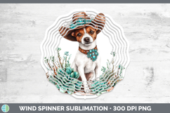 GorgeousWestern Cowboy Dogs Wind Spinner design.