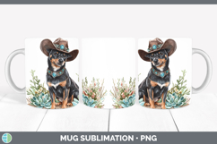 GorgeousWestern Cowboy Dogs Mug Wrap design.