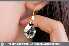 GorgeousWestern Cowboy Dogs Teardrop Earrings design.