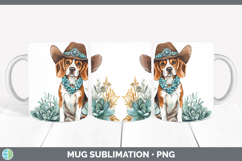 GorgeousWestern Cowboy Dogs Mug Wrap design.