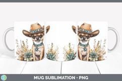 GorgeousWestern Cowboy Dogs Mug Wrap design.