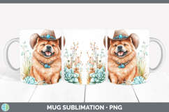 GorgeousWestern Cowboy Dogs Mug Wrap design.
