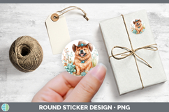 GorgeousWestern Cowboy Dogs Stickers design.
