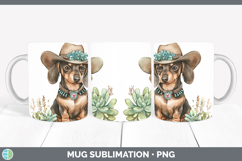 GorgeousWestern Cowboy Dogs Mug Wrap design.