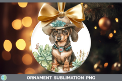 GorgeousWestern Cowboy Dogs Ornament design.