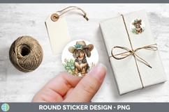 GorgeousWestern Cowboy Dogs Stickers design.