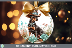 GorgeousWestern Cowboy Dogs Ornament design.