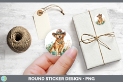 GorgeousWestern Cowboy Dogs Stickers design.