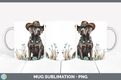 GorgeousWestern Cowboy Dogs Mug Wrap design.