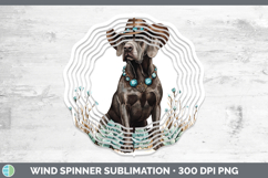 GorgeousWestern Cowboy Dogs Wind Spinner design.
