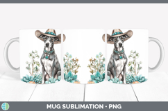 GorgeousWestern Cowboy Dogs Mug Wrap design.