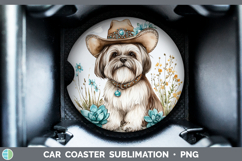GorgeousWestern Cowboy Dogs Car Coaster design.