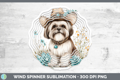 GorgeousWestern Cowboy Dogs Wind Spinner design.