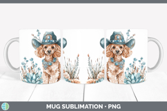 GorgeousWestern Cowboy Dogs Mug Wrap design.