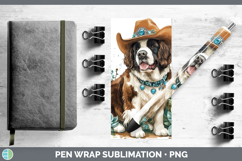 GorgeousWestern Cowboy Dogs Pen Wrap design.