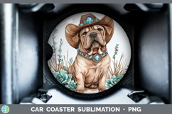 GorgeousWestern Cowboy Dogs Car Coaster design.