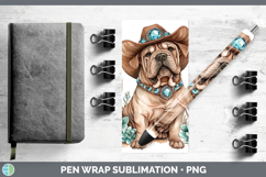 GorgeousWestern Cowboy Dogs Pen Wrap design.