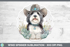 GorgeousWestern Cowboy Dogs Wind Spinner design.
