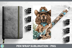 GorgeousWestern Cowboy Dogs Pen Wrap design.
