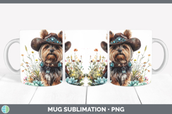 GorgeousWestern Cowboy Dogs Mug Wrap design.