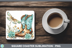 GorgeousWestern Cowboy Square Coaster design.