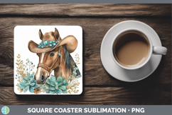GorgeousWestern Cowboy Square Coaster design.