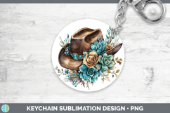 GorgeousWestern Cowboy Keychain design.