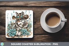 GorgeousWestern Cowboy Square Coaster design.