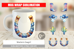 Western Cowgirl Mug Wrap Product Image 1