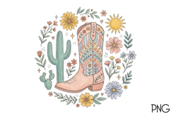Western Cowgirl Boot Shirt PNG Product Image 1