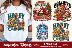 Western Cowgirl Christmas PNG Product Image 1