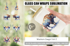 Western Cowgirl Glass Can Product Image 1