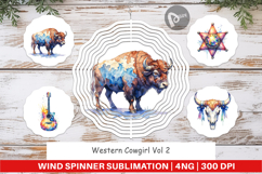 Western Cowgirl Wind Spinner Product Image 1