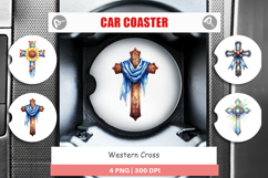 Western Cross Car Coaster Product Image 1