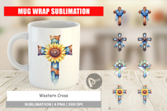 Western Cross Mug Wrap Product Image 1
