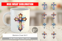 Western Cross Mug Wrap Product Image 1