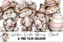 Western Easter Bunny Clipart Product Image 1