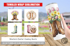 Western Easter Cowboy Boots Tumbler Product Image 1