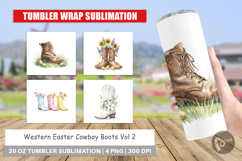 Western Easter Cowboy Boots Tumbler Product Image 1