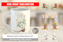Western Easter Cowboy Boots Mug Wrap Product Image 1