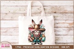Western Easter Gnome Bunny sublimation png, Western Gnome Product Image 4