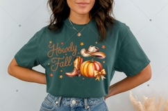 Western Fall PNG, Howdy Fall Coquette pumpkin orange bows Product Image 3