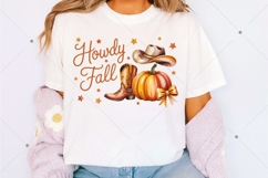 Western Fall PNG, Howdy Fall Coquette pumpkin orange bows Product Image 2