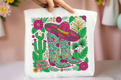 Western Floral Cowboy Boot PNG Product Image 4
