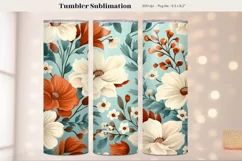 Western Floral Tumbler Wrap | Flower Tumbler Sublimation