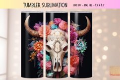 Western Flower 3d Tumbler Wrap | 3d Skull Tumbler Design